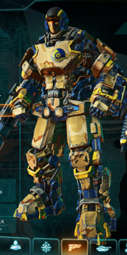 NC MAX with Sandy Scrub armor camouflage applied.