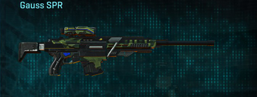 Gauss SPR with Amerish Forest weapon camouflage applied.