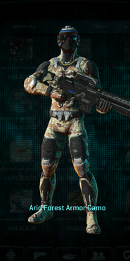 NC Infiltrator with Arid Forest armor camouflage applied.