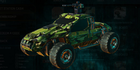 Stock NC Harasser with Jungle Forest vehicle camouflage applied.