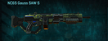 NC6S Gauss SAW S with Amerish Forest weapon camouflage applied.