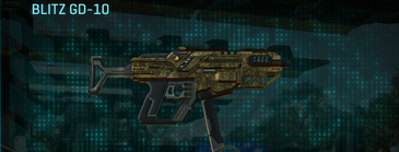 Blitz GD-10 with Indar Canyons V2 weapon camouflage applied.