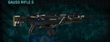 Gauss Rifle S with Indar Dry Brush weapon camouflage applied.