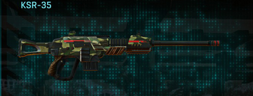 KSR-35 with Temperate Forest weapon camouflage applied.