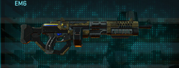 EM6 with Indar Highlands V2 weapon camouflage applied.