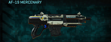 AF-19 Mercenary with Indar Dry Ocean weapon camouflage applied.