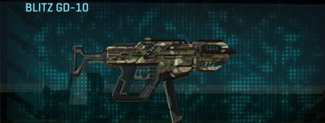 Blitz GD-10 with Woodland weapon camouflage applied.