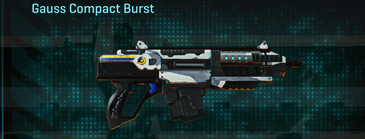 Gauss Compact Burst with Esamir Ice weapon camouflage applied.