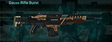 Gauss Rifle Burst with Indar Canyons V1 weapon camouflage applied.