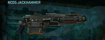 NC05 Jackhammer with Indar Canyons V2 weapon camouflage applied.