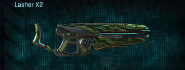 Lasher X2 with Amerish Forest weapon camouflage applied.