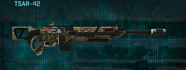 TSAR-42 with Indar Highlands V1 weapon camouflage applied.