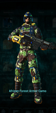 NC Engineer with African Forest armor camouflage applied.