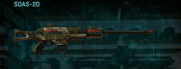 SOAS-20 with Indar Canyons V2 weapon camouflage applied.