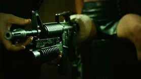 Wray gives Cherry her new leg.