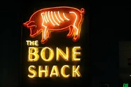 The Bone Shack's sign.