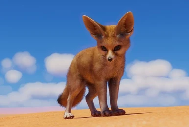 mapa del hábitat del zorro fennec