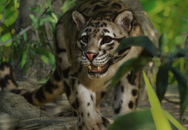 clouded leopard cubs in the wild