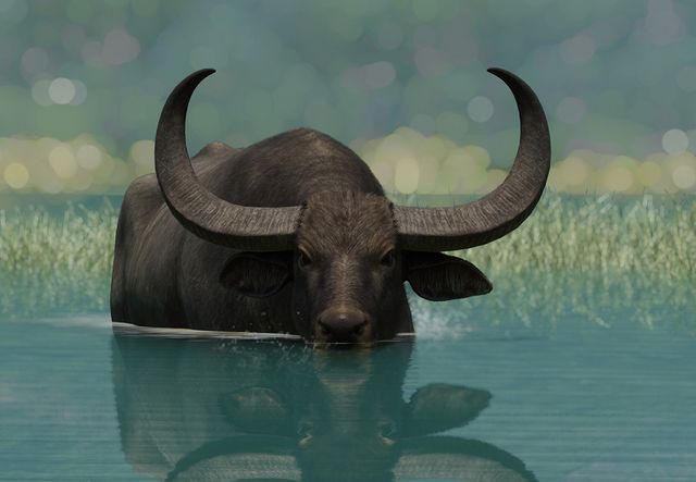 Water Buffalo in Australia (Bubalus bubalis)​