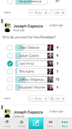 The YouTube star leads in the vice presidential poll.