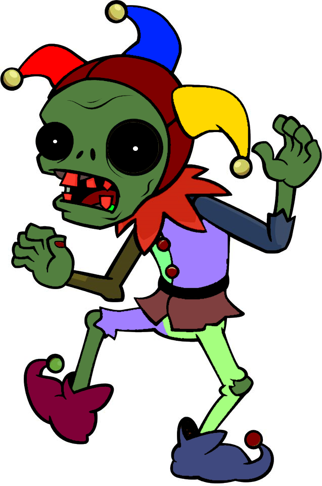 Plants vs zombies Jester zombie first game style by KnockoffBandit on  DeviantArt