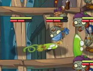 Атакует в РПГ режиме в игре Plants vs. Zombies Online 2