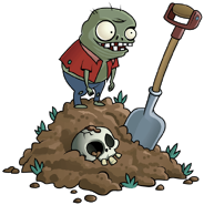 Стоит рядом с лопатой на куче земли в HD качестве