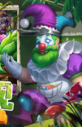 В костюме шута в рекламе в китайской версии игры Plants vs. Zombies 2