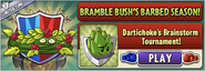 Dartichoke in an advertisement for Dartichoke's Brainstorm Tournament in Arena (Bramble Bush's Barbed Season)