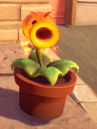 The Fire Peashooter NPC in the Backyard Battleground