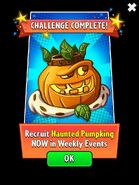 Haunted Pumpking on an advertisement for the Weekly Events
