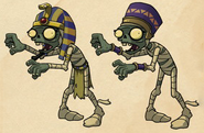 Concept art of Egyptian-like Zombies (probably the male and female variants of the Pharaoh Zombie).