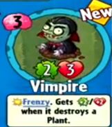 The player receiving Vimpire from a Premium Pack