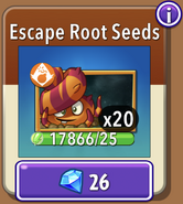 Escape Root's seeds in the store (10.7.2)