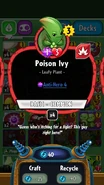 Poison Ivy's statistics