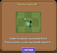 Purchasing Cabbage-pult's costume (10.0.1)