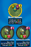 The player obtaining 2 Swashbuckler Zombies along with Water Balloons in a Basic Pack