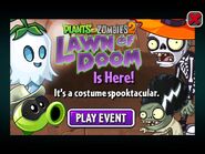 A Peashooter in an advertisement of Lawn of Doom 2016