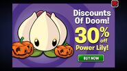 Power Lily in a Halloween advertisement