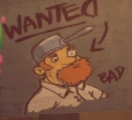 Crazy Dave Wanted Painting.png (29 KB) Graffiti with Crazy Dave on it in the Backyard Battleground