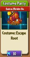 Escape Root's costume in the store