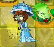 A Parasol Zombie being levitated by Levitater