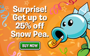 An ad for Snow Pea