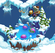 Dodo Rider Zombie and its Brain Buster, Dodo Adventure, depicted on the Frostbite Caves map