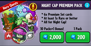 The Great Zucchini on the advertisement for the Nightcap Premium Pack