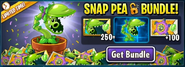 Advertisement for Snap Pea in the main menu