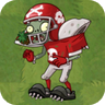 An All-Star Zombie wearing a football helmet