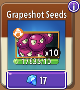 Grapeshot's seeds in the store (10.7.2)