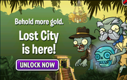 An advertisement for Lost City