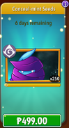Conceal-mint's seeds in the store (11.2.1, Promoted)